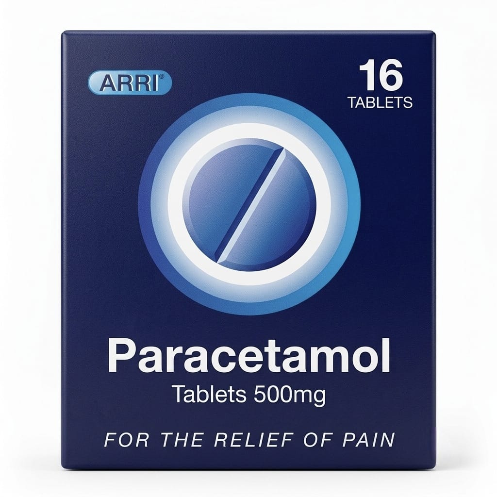 Paracetamol 12 Tablets 500mg.