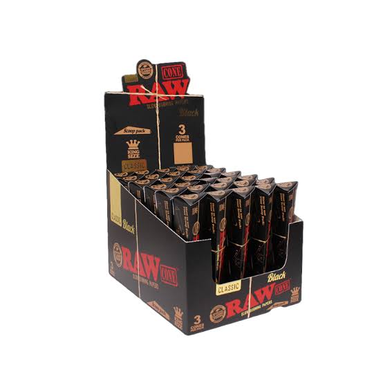 Raw cones black