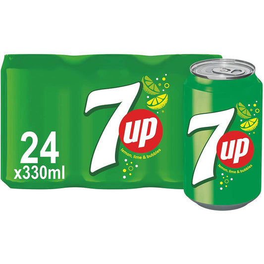 7UP Regular Lemon & Lime Cans 24 x 330ml