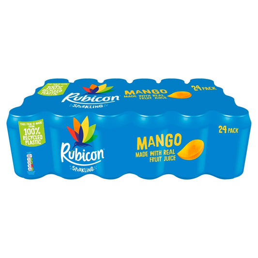 Rubicon Sparkling Mango Fizzy Drink Cans, 330ml