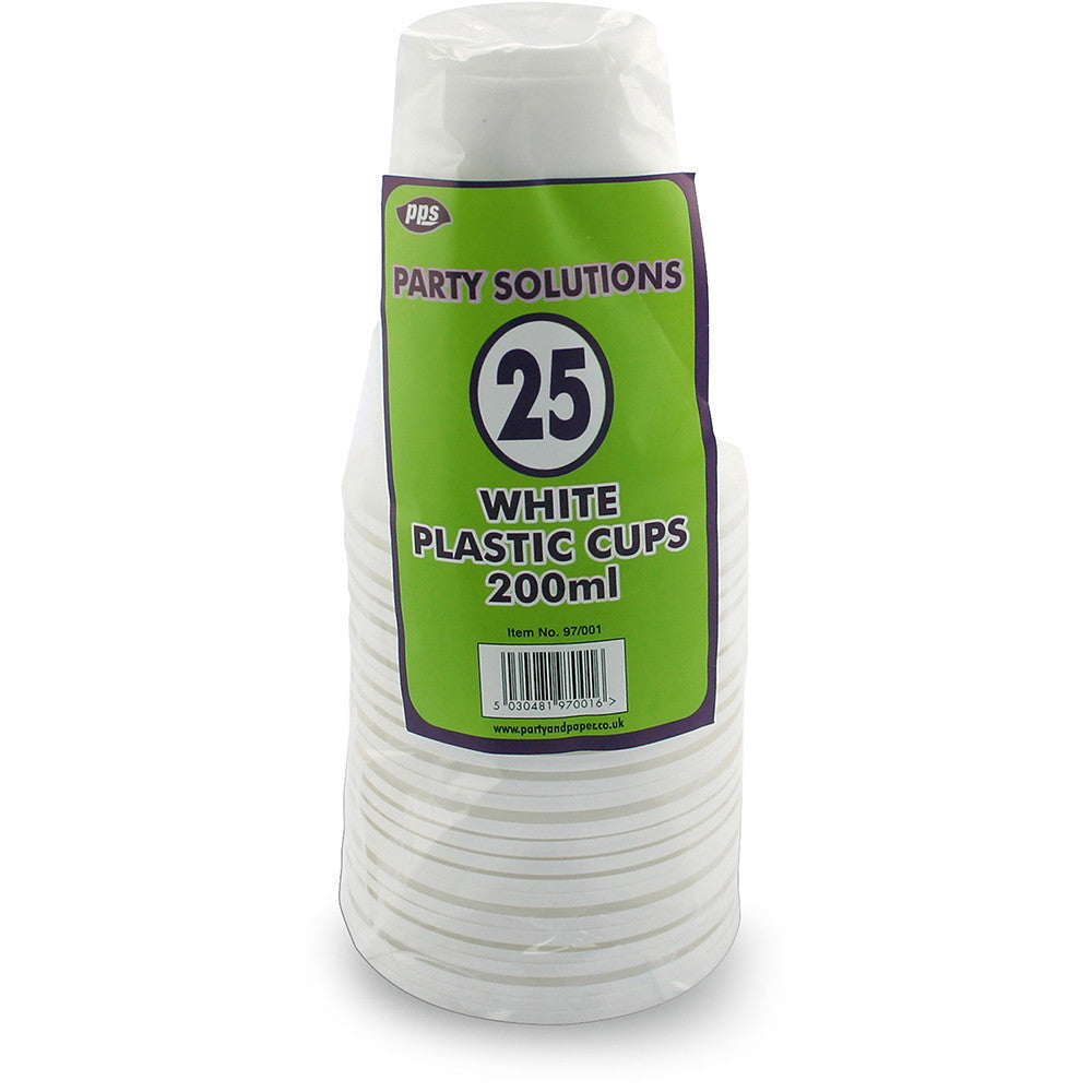 Small Plastic White Cups (25's)