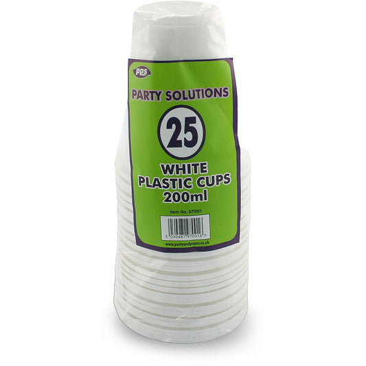 Small Plastic White Cups (25's)