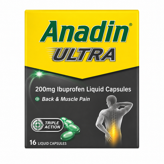 Anadin Ultra 200mg Ibuprofen Liquid Capsules