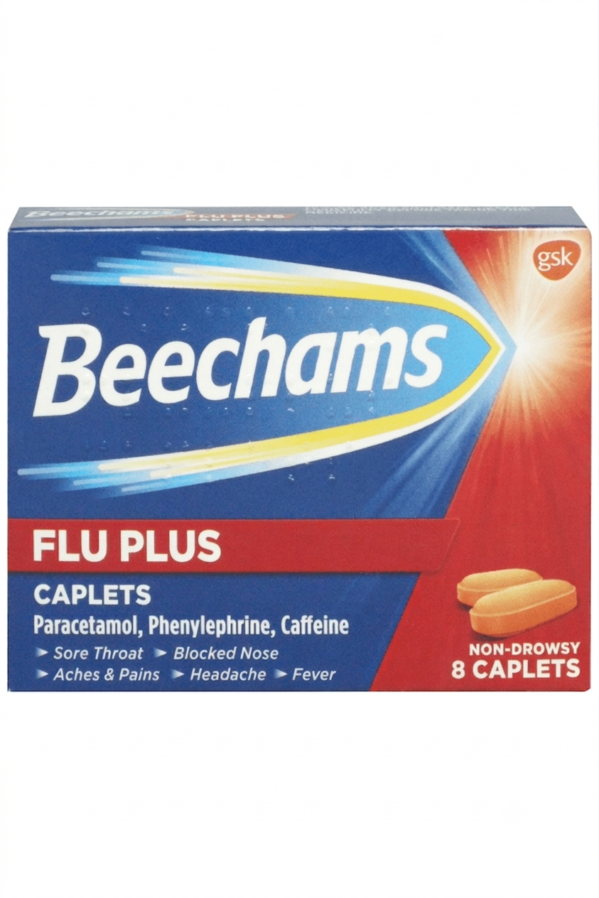 Beechamas Flu Plus 8 Caplets