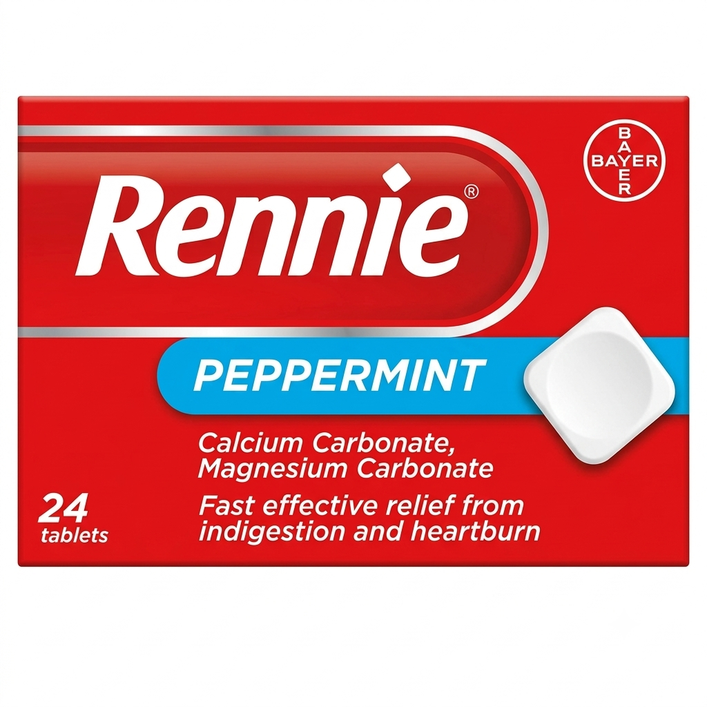 Rennine Peppermint 24 Tablets