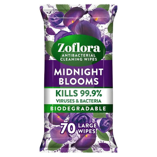 Zoflora Midnight Blooms Disinfectant Wipes, 96 Pcs