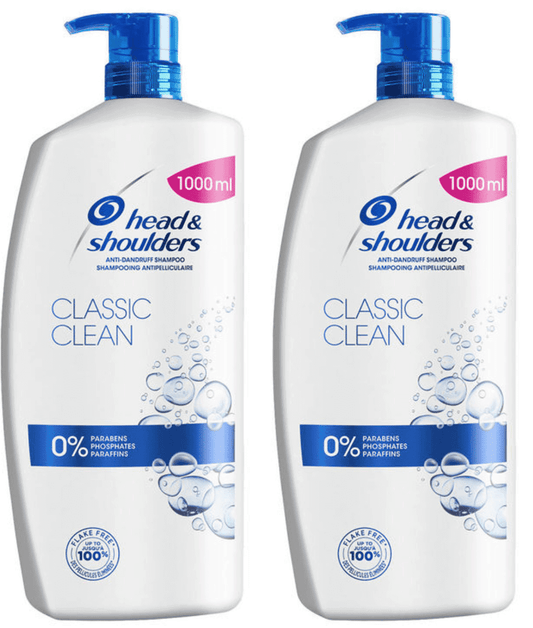Head & Shoulders Classic Anti-Dandruff Shampoo 2 × 1L Jumbo Pack