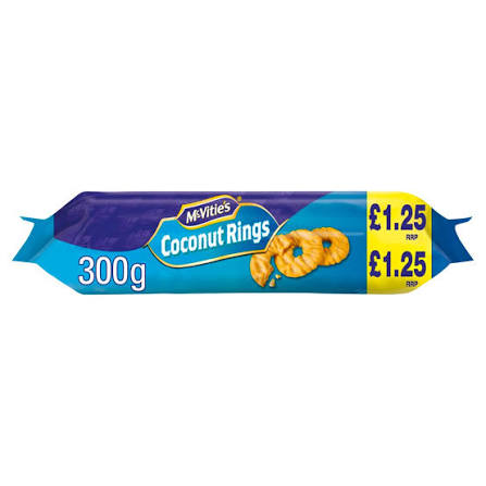 McVitie’s Coconut Rings Biscuits 300g 300g × 12 × 1