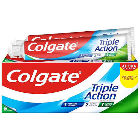 Colgate Triple Action Original Mint Toothpaste, 2 x 75 ml
