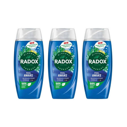 Radox Feel Awake for Men 2in1 Shower Gel 250ml - Pack of 3
