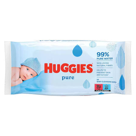 Huggies Pure Baby Wipes | Pure Gentle Baby Wipes 56 Pieces