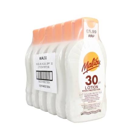 Malibu 30 SPF Lotion High Protection (100ml) 6x