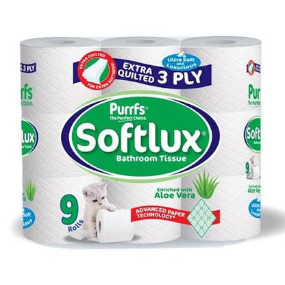 Purffs Softlux 3ply 9pk Toilet Rolls