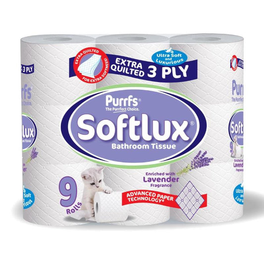 Purffs Softlux 3ply 9pk Toilet Rolls
