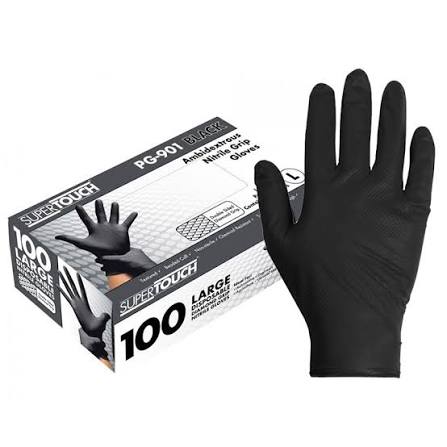 Black & Blue Nitrile Gloves