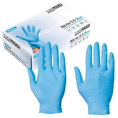 Black & Blue Nitrile Gloves