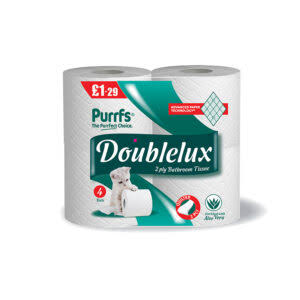 Doublelux 4pk Toilet Rolls £1.29