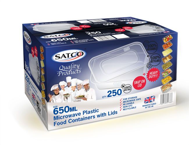 Plastic Containers 650ml 5pk