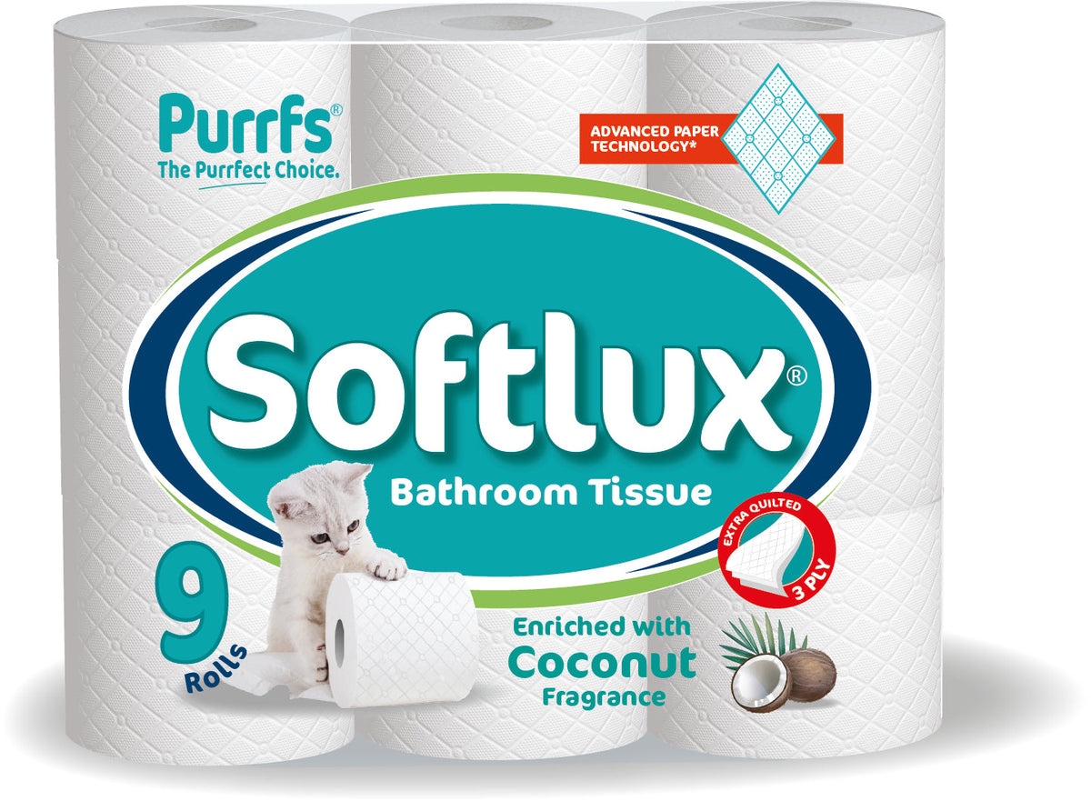 Purffs Softlux 3ply 9pk Toilet Rolls