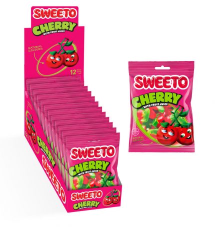 Sweeto Cherry Gummy Jelly Pouch, 80g